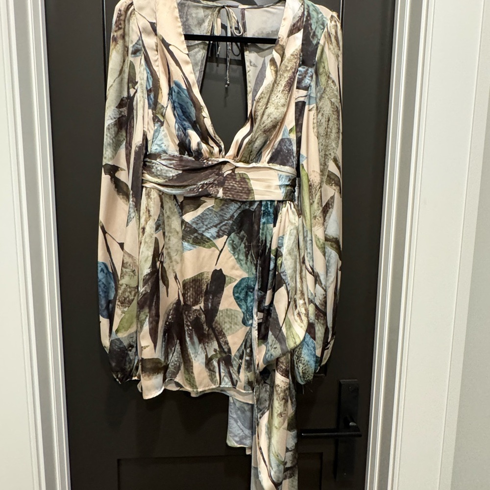 Katie May Cream Asymmetrical Cocktail Dress